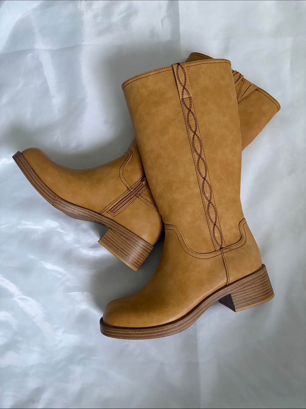 Women’s Tan Mid-Calf Casual Boots